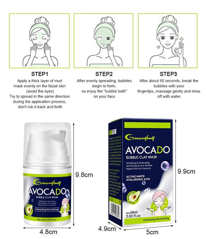 Avocado Bubble Cleansing Exfoliating & Pores Cleaning Facial Mask